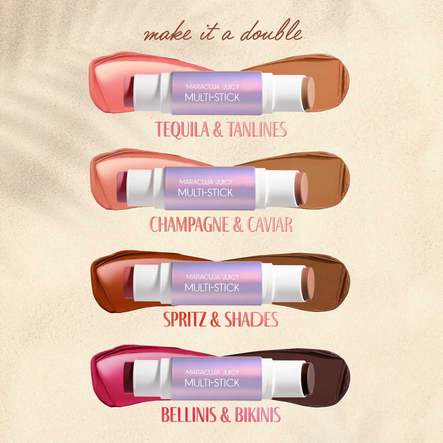 Double-Ended Cream Blush & Bronzer Multi Stick – Free Dual Blending Brush | Multi-Use Cheek & Lip Tint Stick