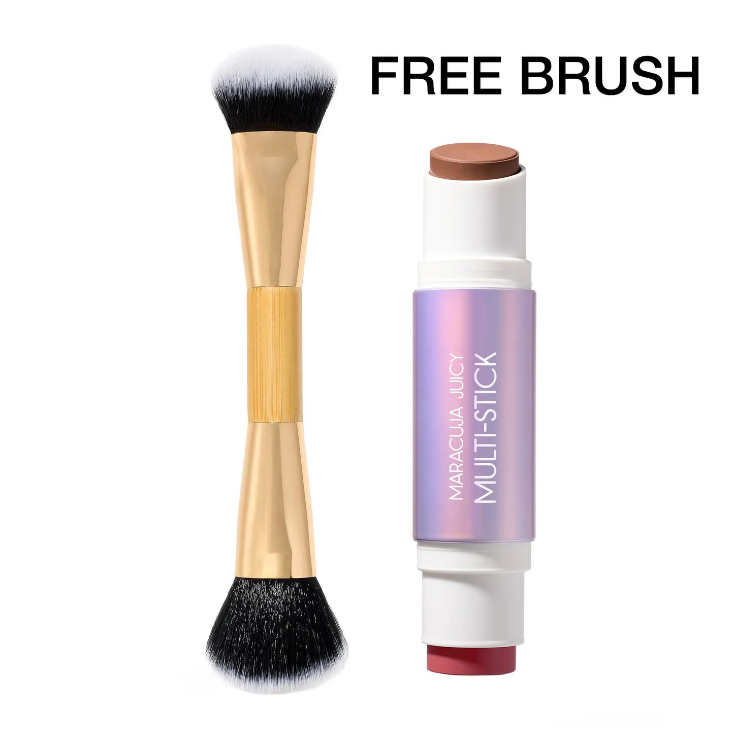 Double-Ended Cream Blush & Bronzer Multi Stick – Free Dual Blending Brush | Multi-Use Cheek & Lip Tint Stick