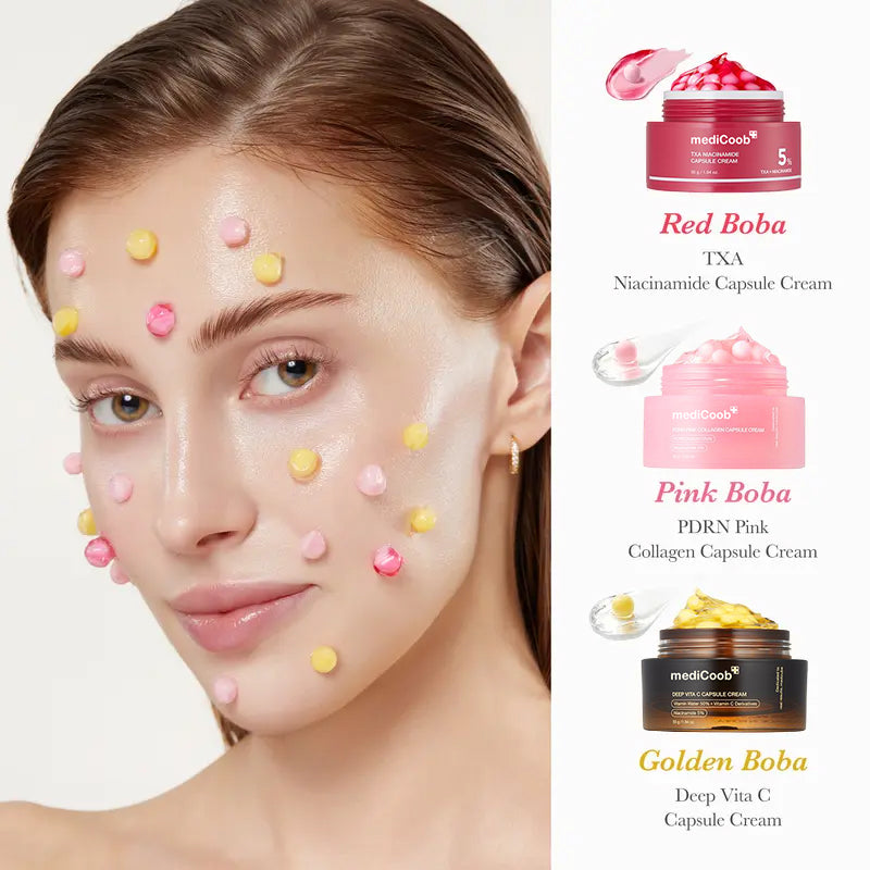 🌸 Mix & Match Boba Cream Set | Brighter, Smoother Skin in 2 Weeks